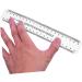 NOLITOY 4 Pcs Flexible Eyebrow Measure Curved Ruler Semi Eyebrow Ruler Tool Eyebrow Trimming - Buy Online on GoSupps.com