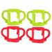 Abaodam 4 Pcs Silicone Bottle Handle Bottle Handle Milk Bottle Handles Newborn Bottle Handle Newborn Bottle Grip Milk Bottle Grips Silicone Soft Wide Mouth Silica Gel 13.00X7.00X6.50CMx2pcs Assorted Colorx2pcs