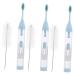 Healeeved 3 pieces foldable ortho-in travel spangs tooth case interdental for toothpaste teeth with collapsible design manual false bracket hiking brush oral end practical 1 piece (1 Pack) bluex3stk