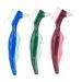 Clispeed 3st double -headed false toothbrush denture cleaner toothbrush with multi -layered bristle prosthesis brush prosthesis care toothbrush prosthesis cleaning brush repair