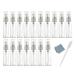 Elfenstal- 20pcs Empty 10ml Clear Fine Mist Atomizer Glass Bottle Spray Refillable Perfume Empty Bottle Glass Clean Cloth for Travel Party Portable Makeup Tool + Free 3ml Pipette