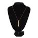 Horoper stress reduction careful necklace mindful breathing necklace stainless steel reduces stressful fear pipe necklace for women and men (gold)