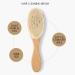 Natural Goat Hair Brush - Soft Bristle Retro Oil Head Hairdressing Brush for Women Men & Children - Perfect Baby Brush with Handle - Buy Online on GoSupps.com