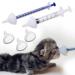 Bubble milk bowl Silicone Feeding Nipple and Syringes for Newborn Kittens, Puppies, Rabbits, Small Animals Dongdong pet S ( 5 pcs) White