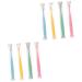 Minkissy 8 STK Wangan Hair toothbrush oral toothbrush to deep cleaning of the gums toothbrushes tooth hygiene travel toothbrush toothbrush toothbrush for oral care so soft child (1 Pack) different colors x 2 pieces