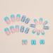 24pcs Glossy Square Press on Nails - Blue Green Butterfly Design | Medium Fake Acrylic Nails for Women - Full Cover Glue on Nail Art - Buy Online on GoSupps.com