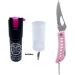 Police Magnum Mini Pepper Spray Self Defense Safety Tool with Keyring Holder - Made in USA - 1/2oz Pink Pocket Knife Solution - Buy Online on GoSupps.com