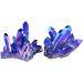 Room Decoration Natural Quartz Crystal Cluster Titanium Bismuth Electroplated Blue Stone Specimen Home Decoration Gift (Color : 120g) - Buy Online on GoSupps.com