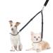 Slowton dogs linen for 2 dogs adjustable double linen for dogs 360 rotatable no compliance dog leash splinters with reflective small (3-9 kg) blue