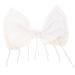 minkissy Girl Bows Bridal Hair Accessories Girls Hair Accessories Girl Hair Accessories Fringe Trim Hair Bows for Girls Back Hair Bow Clip Girls Hair Bows Pearl Headgear White Bride Wedding
