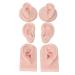 Silicone Ear Model Multipurpose Soft 3 Pairs Reusable Silicone Human Ear Model for Acupuncture Training for Display Props (Light Skin Color)