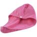 Dry Hair Caps Microfiber Bath Towel Wrap - Women's Turban with Buttons in Rose Red | Fast International Shipping - Buy Online on GoSupps.com