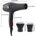 2000W Hair Dryer Ultra-Quiet Blower Hot Cold Wind Hair Dryer for Hair Styling with 2 Nozzle Adjustable 5 Temperature Files (US Plug) - Buy Online on GoSupps.com