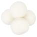 sourcing map 4 Pcs Wool Dryer Balls 2 Inches Wool Laundry Dryer Balls for Reducing Clothing Static and Wrinkles White 2" White