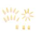 Justotry 24-Piece Coffin 3D Nails - Lemon French Floral Ballerina Press-On Nails for Women | Short Fake Nails - Buy Online on GoSupps.com