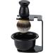 Yardwe Shaving Set | Black Shaving Brush Stand & Bowl | 3-Piece Organizer for Effortless Grooming - Buy Online on GoSupps.com