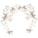 PHENOFICE Pearl Floral Hair Accessories Bride Hair Comb Clip Bridesmaid Headwear Hair Vine Crystal Bridal Headpieces Crystal Bridal Headpieces Pearl Hair Accessories for Women and Girls - Buy Online on GoSupps.com