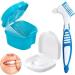 Premium Press Brush Set for Braces & Dentures - Clean & Store with Blue Toothbrush - Buy Online on GoSupps.com