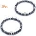 Bestt 2-Part Magnetic Hematite Therapy Bracelet for Weight Loss & Anti-Fatigue - Unisex Round Pearls Stretch Jewelry - Buy Online on GoSupps.com