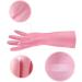 ESASAM Cleaning Gloves Rubber gloves glove kitchen pink (29 cm) dishwashing pot household velvet non-slip protective hand - Buy Online on GoSupps.com