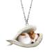 RJSQAQE dog trailer necklace sleeping dog acrylic cute dog sleeping angel necklace dog memorial necklace dog mom for dog lovers a unit size