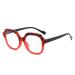 SERONI Tr90 Polygon Frame Blue Light Blocking Glasses for Women Men Anti UV Ray Computer Reading Glasses for Women Men Leopard-red 65 Millimeters