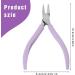 Cuticle Nipper Cutter Professional Cuticle Nippers Stainless Steel Cuticle Trimmer with Silicone Handle Sharp Cuticle Cutters Remover Nail Care Tool for Manicure & Pedicure (Purple) - Buy Online on GoSupps.com