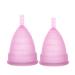 Soft menstrual cup premium design super soft and flexible reusable menstrual cup made of silicone for 12 hours of use alternative to tampons and inserts large pink