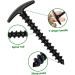 10 Pack T-Shape Spiral Tent Stakes - Ground Anchors for Camping, Hiking, and Canopies - Buy Online on GoSupps.com