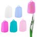 Swysgs 5 pieces of toothbrush cover caps toothbrush protective cover toothbrush cover food-safe silicone-toothbrush head covers toothbrush cover for trips at home camping and school