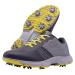 THESTRON Men Golf Shoes Mesh Breathable Breathable Golf Walking Sport Sneakers 7 Spikes Golf Trainers  14 Grey