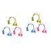 FOMIYES 6 Pairs Pink Elastics Hair Ties Bracelets Beads Hair Bobbles with Balls Hair Accessories Hair Ties with Balls Hair Roller Clips Pony Tail Bands Toddler Elastic Band Acrylic