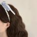 hgnxa Pearls Bowknot Headbands for Woman Girl Ribbon Hairband for Skincare Makeup Delicate Hairband for Girl Taking Photo Blue - Buy Online on GoSupps.com