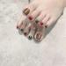 Decorative nail art retro celebrity style nail art fake nails tide brand style chain toenails wear high-end luxury toenails.