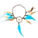 Boho Feather Headband Dream Catcher Hair Band - Handmade Tassel Headpiece for Women and Girls (Blue) - Buy Online on GoSupps.com