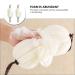 Uonlytech 2pcs Bath Ball & Loofah - Soft White Sponge for Exfoliating Cleansing & Showering | Body Washing Brush & Towel - Buy Online on GoSupps.com