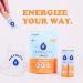 WakeWater Plus Energy Powder | Peach Mango 10 x 5g sticks | Vitamins and Electrolytes | Natural Green Tea Caffeine | No Sugar or Artificial Sweetener - Buy Online on GoSupps.com
