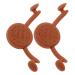 Homoyoyo Lot de 2 Muscleurs Faciaux en Silicone Marron Moyen Pince Fossettes Ajustable pour Entra nement des Muscles du Sourire Formateur D'expressions Faciales pour Visage Sym trique