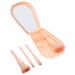 LALAFINA Travel Makeup Brush Set Mini Eye Shadow Kits Highlight Brush Foundation Blending Powder Brush Face Cosmetic Brush