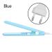 2-in-1 Mini Hair Smooth & Curling Iron - Portable Travel Ceramic Styler for Women & Short Hair - Blue - Buy Online on GoSupps.com
