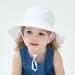 XYIYI Kids Adjustable Bucket Hat | Sun Hats for Boys Girls 6-24 Months | Breathable Beach Hat in White - Buy Online on GoSupps.com