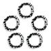 Townssilk Silk Skinnie Scrunchies 100% Pure 22 Momme Mulberry Silk Hair ties for Women Hair bands Friendly Luxurious Elastic Hair bands Set 5pc Plaidblack 5Plaidblack