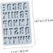 ABOOFAN 1pc 26 Alphabet Silicone Mold Silicone Tray Cookie Baking Mold Chocolate Baking Utensils Blue 27.2X18.2X1.3CM - Buy Online on GoSupps.com