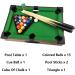 Benfu Mini Table Billiards Game Set - Includes Pool Table, 15 Colorful Balls, Cue Ball, Sticks, Chalk & Triangle - Perfect for Home and Office Desktop Fun - Buy Online on GoSupps.com