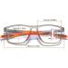Fashion Progressive Reading Glasses for Men - 2.0x Anti-Blue Light Multifocus & Anti-Fatigue - Stylish Orange Color - Buy Online on GoSupps.com