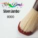 Silver Brush Limited 800050 Silver Jumbo Round Brush - Size 50 | Ideal for Large Murals, Easel Painters, and Furniture | Mid-Length Handle - Buy Online on GoSupps.com