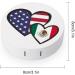 Interlocking Hearts American Mexico Flag Contact Lens Case - Portable Cute Lens Holder with Mirror for Travel - Buy Online on GoSupps.com
