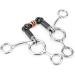 Black Horse Snaffle Stainless Low Leverage Copper Roller Loose Mouth Bit - Buy Online on GoSupps.com