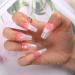 24Pcs/Set Press On Nails Star Pink Gradual Butterfly Long Trapezoidal False Nails Acrylic Fake Nails Full Cover Nails Tips Artificial Finger Manicure Press on nails for Women and Girls - Buy Online on GoSupps.com