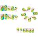 24Pcs Press on Nails Short Fake Nails Acrylic Square Round False Nails Summer Reusable Artificial Nails for Women Girls - Buy Online on GoSupps.com